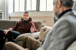 Teen talks about frustrations with therapist in individual therapy