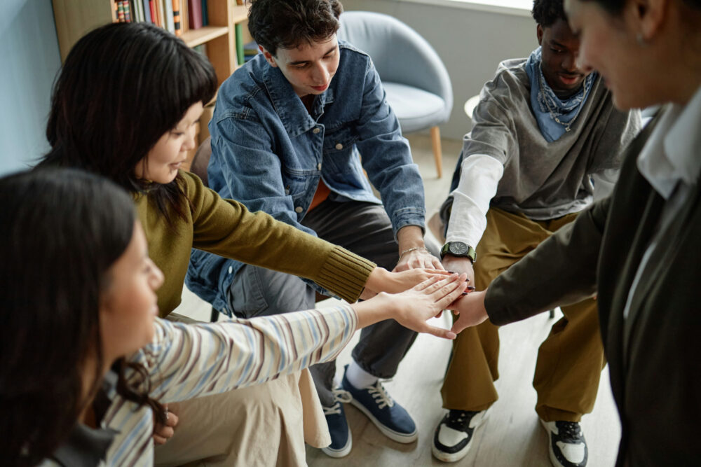 Teen group therapy session at adolescent mental health program in Ohio